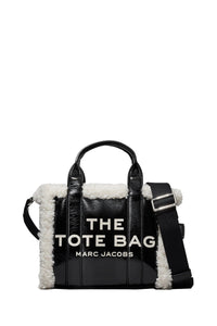 Petit sac à bandoulière The Tote Bag en cuir - Black & White