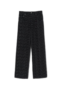 Pantalon Monogram en denim - Black