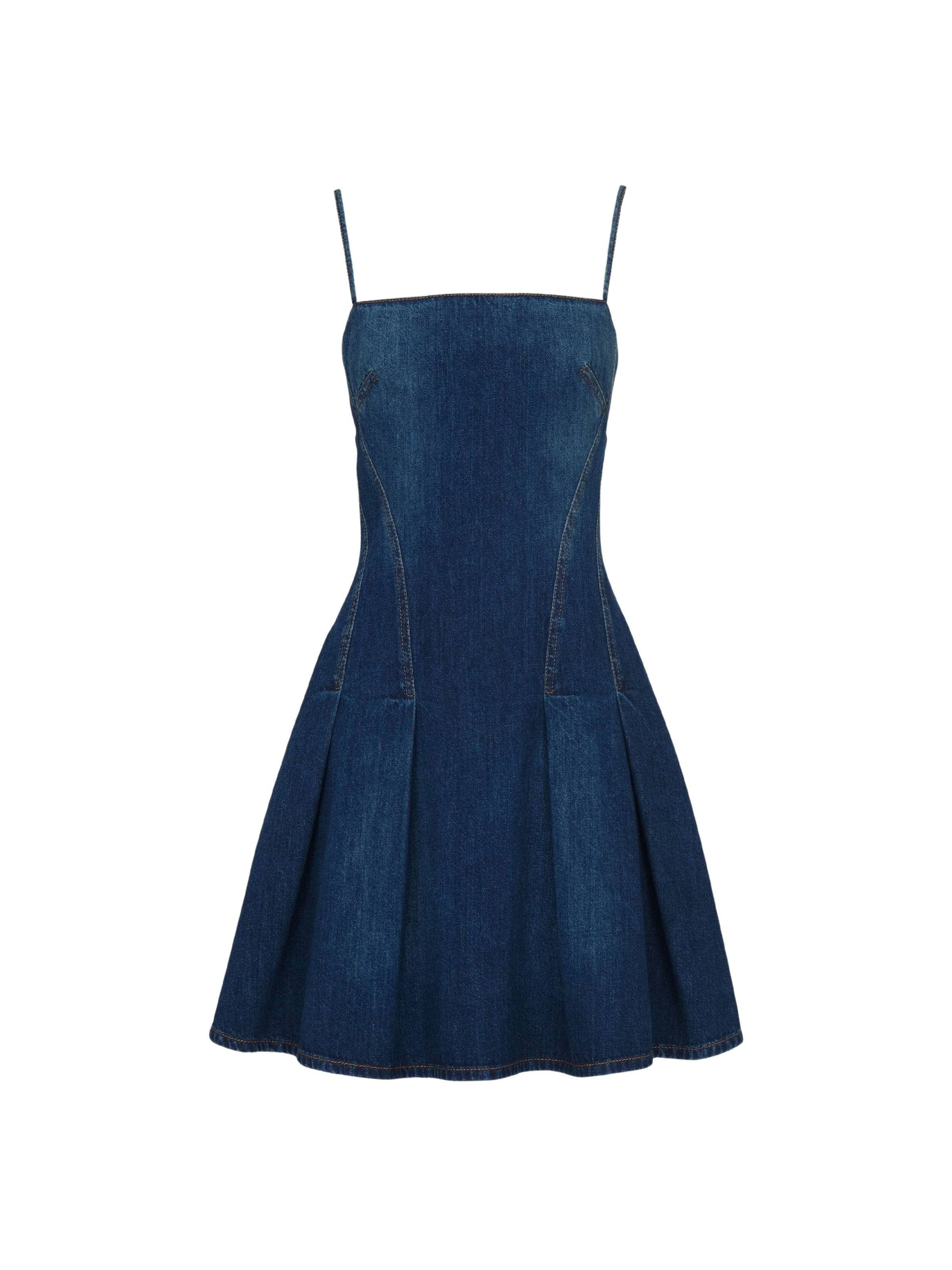 Robe courte en denim - Dark Stone Wash
