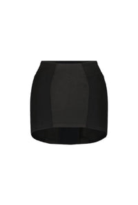 Jupe courte Tattoo en satin - Black