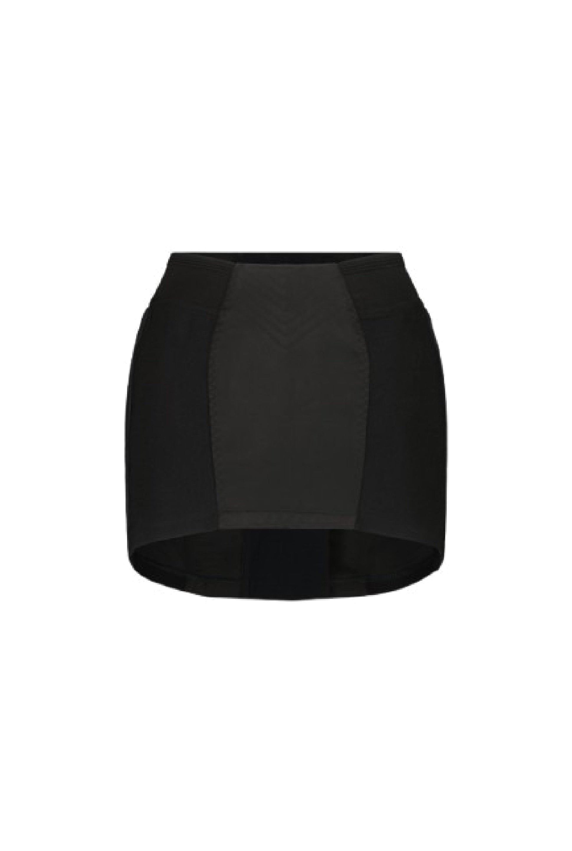 Jupe courte Tattoo en satin - Black