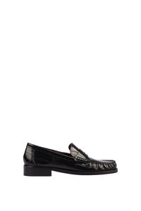 Dylan moccasins in embossed leather - Black