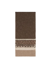 Écharpe en cachemire mélangé jacquard - Taupe Multi