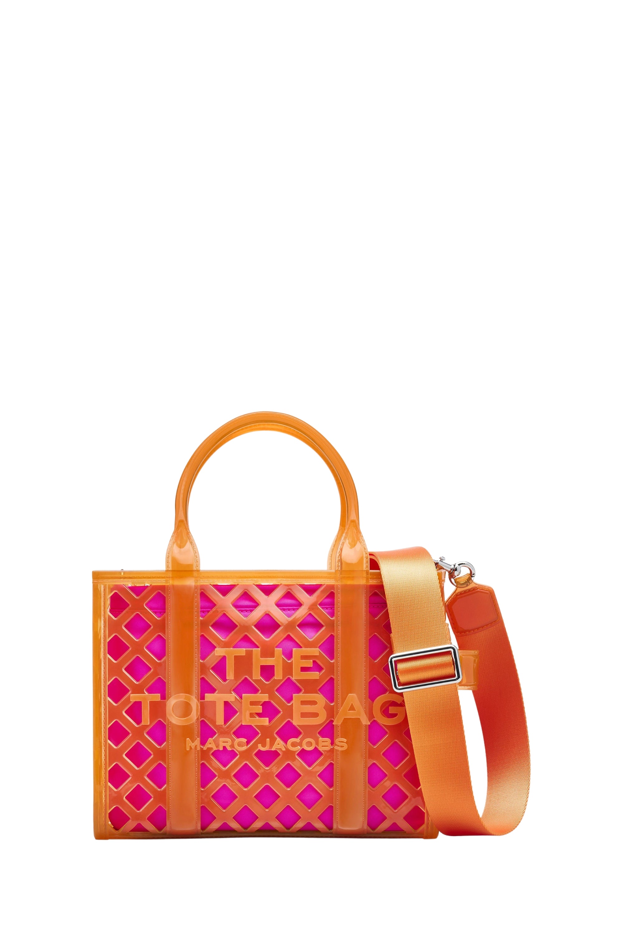 Petit sac à bandoulière The Tote Bag ajouré - Tangerine