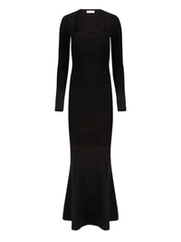 ROBE DE SIRÈNE EN MÉLANGE LAINE - Noir