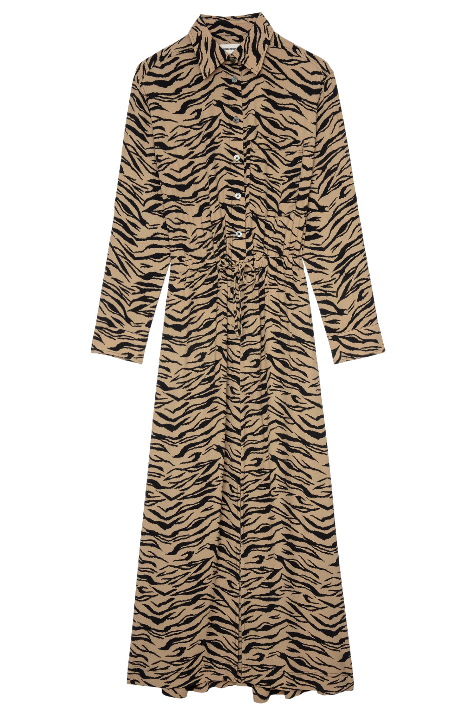 Radial Tiger dress - Natural