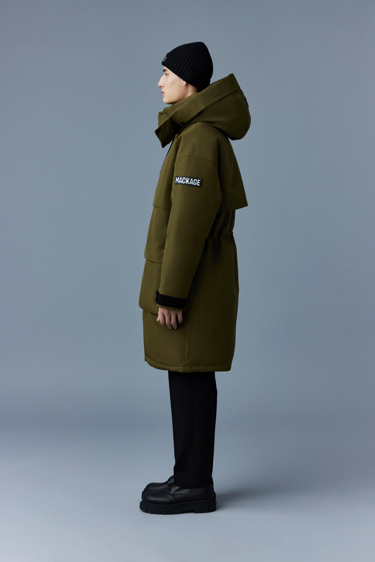 Parka mi-longue Gabriel à capuche - Army