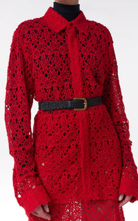 Scarlet Red / Chemise Cassia en cachemire - Scarlet Red