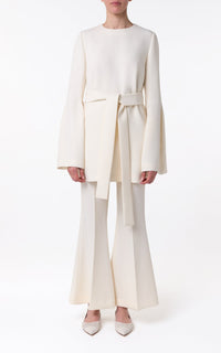 Ivory / Pantalon Marsh en laine - Ivory