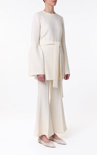 Ivory / Pantalon Marsh en laine - Ivory