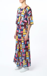 Aurora Multi / Jupe Selma en lin - Aurora Multi