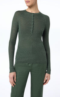 Olive / Pull Anges en cachemire et soie - Olive