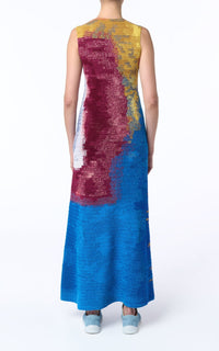 Aurora Multi / Robe June en laine et cachemire - Aurora Multi