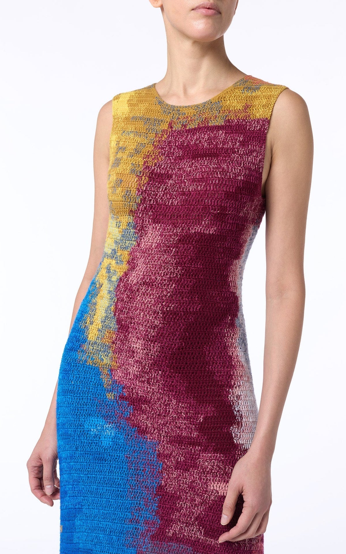 Aurora Multi / Robe June en laine et cachemire - Aurora Multi
