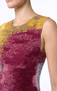 Aurora Multi / Robe June en laine et cachemire - Aurora Multi