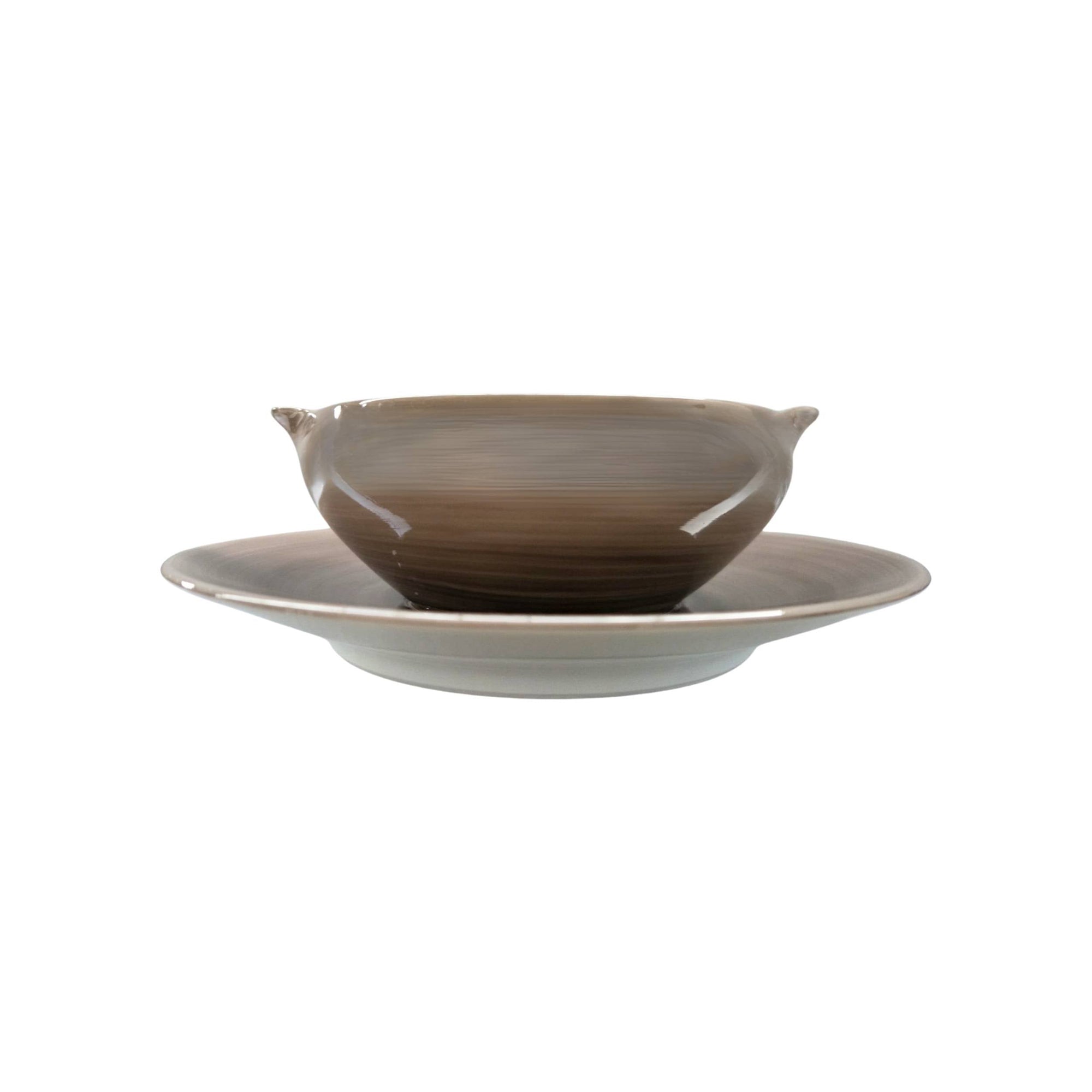 Saucière Coco en porcelaine - Taupe