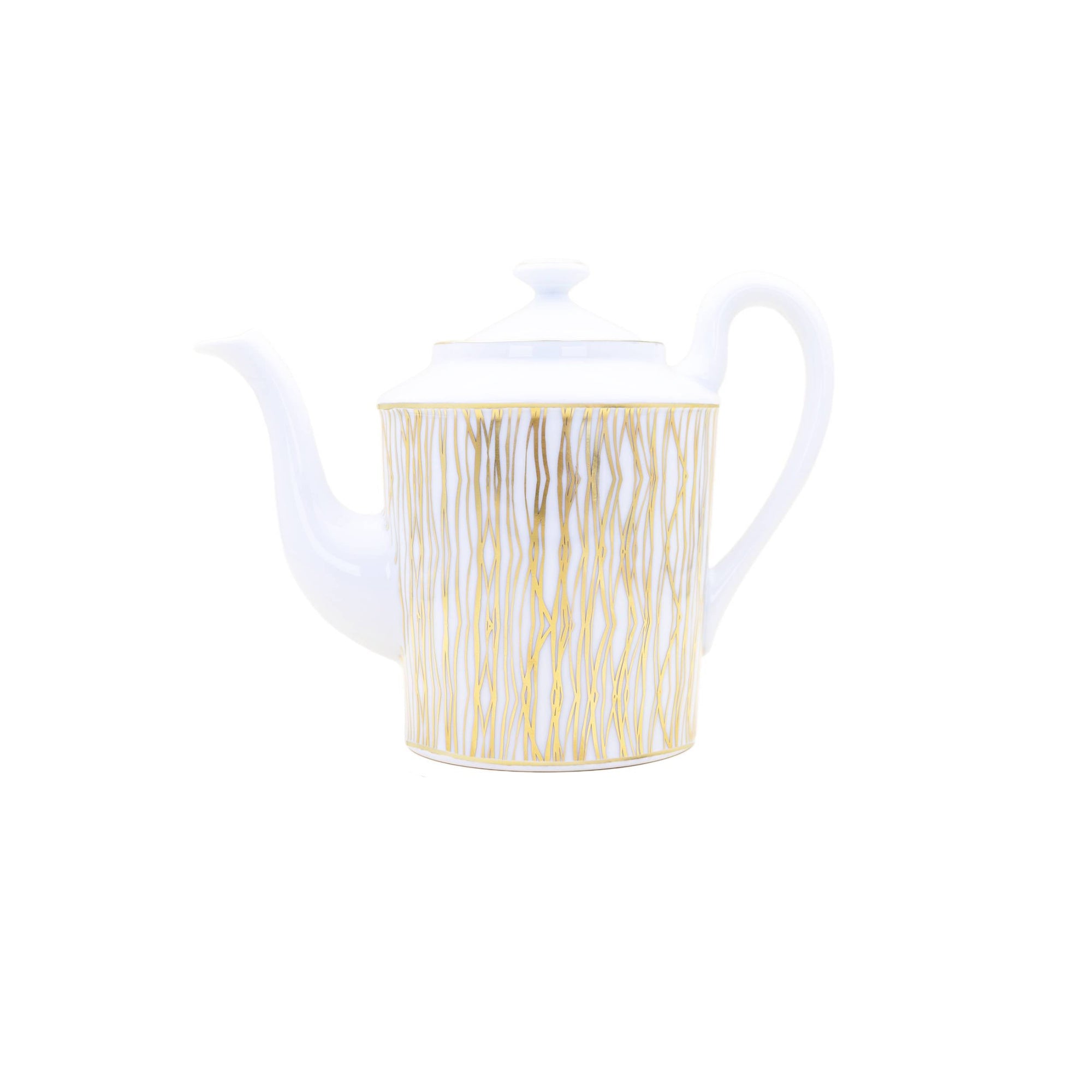 Verseuse pour 6 Tasses Fil d'or en porcelaine - Or