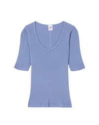 Hanes ribbed T-shirt - Celestial
