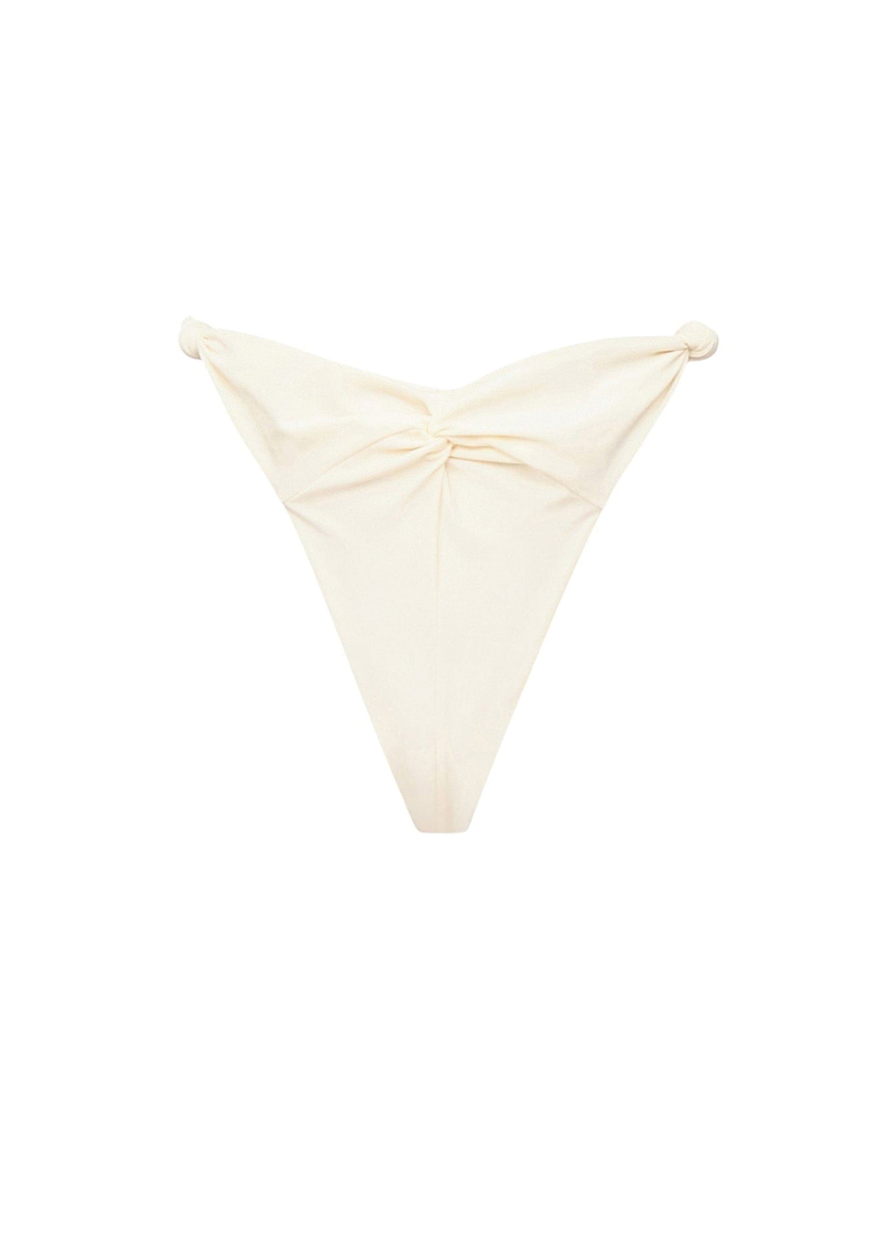Gada Ruched Bikini Brief - Ivory