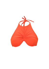 Gada Ruched Bikini Top - Lava