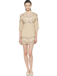 Robe courte à sequins Gadsby - Cream