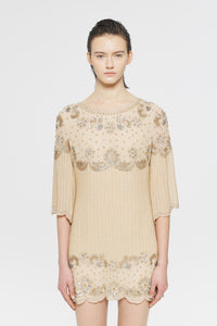 Robe courte à sequins Gadsby - Cream