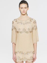 Robe courte à sequins Gadsby - Cream