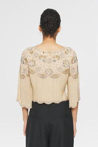 Top à sequins Gadsby - Cream