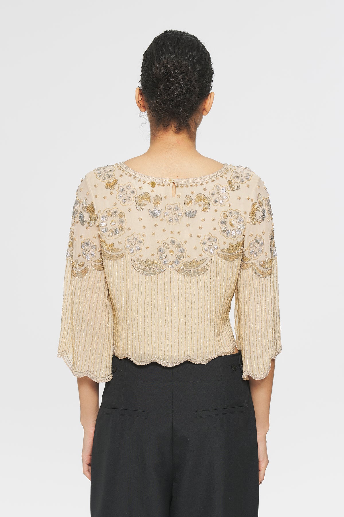 Top à sequins Gadsby - Cream