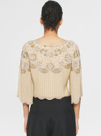 Top à sequins Gadsby - Cream
