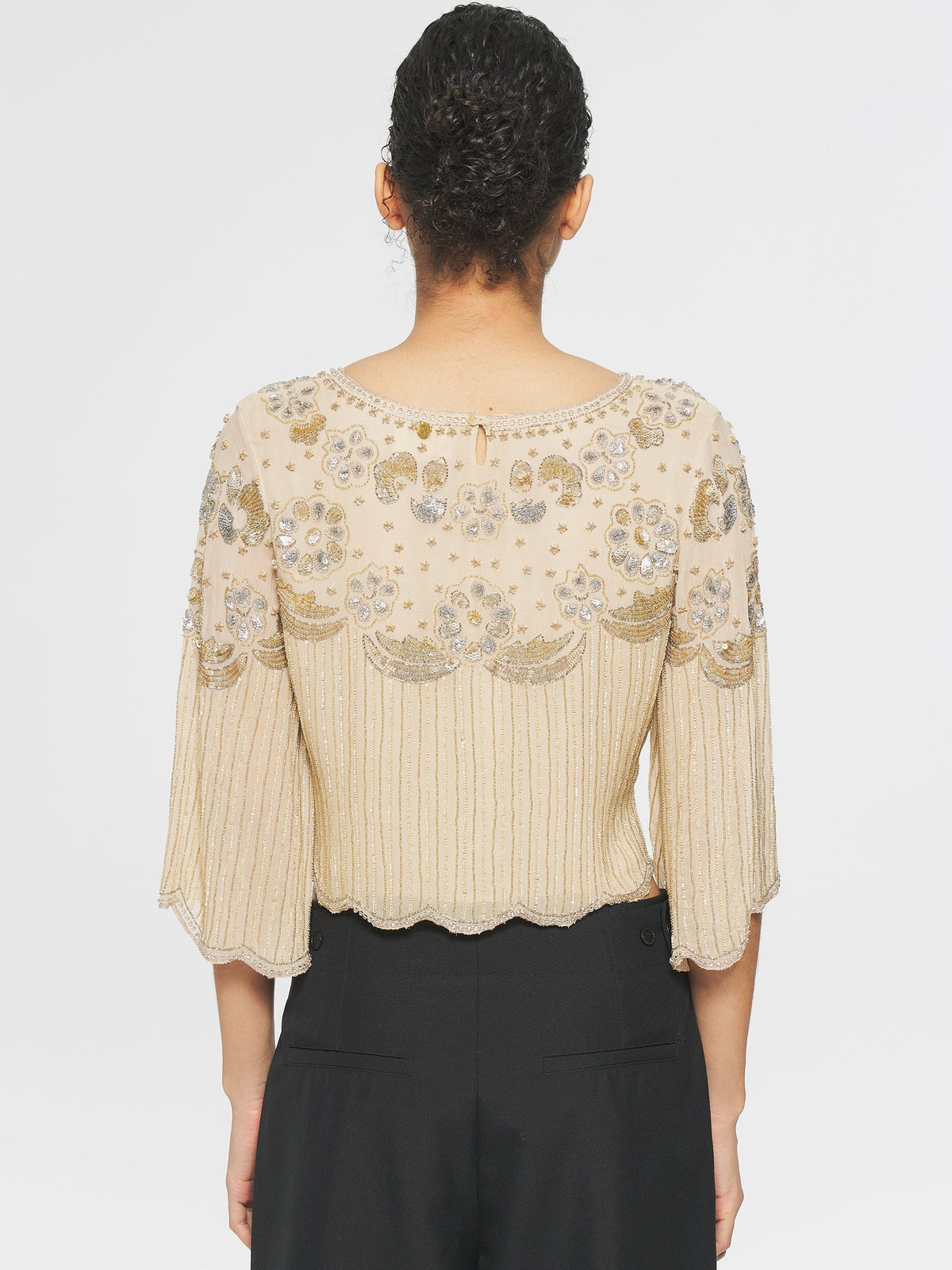Top à sequins Gadsby - Cream