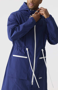 Mineral Blue Men's Hooded Rainwear/ Rainproof Coat