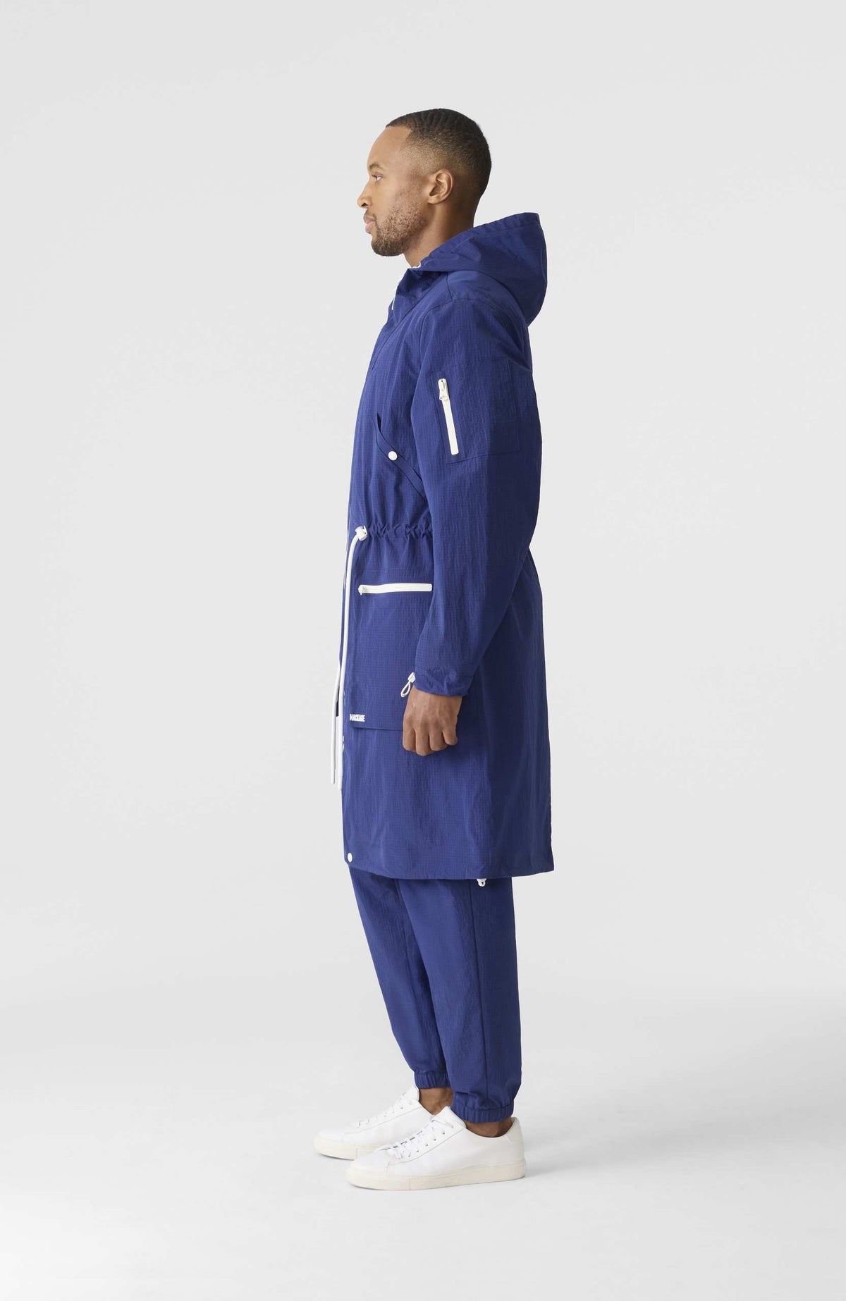 Mineral Blue Men's Hooded Rainwear/ Rainproof Coat