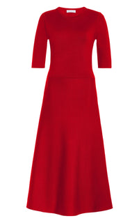 Scarlet Red / Robe Seymore en laine - Scarlet Red