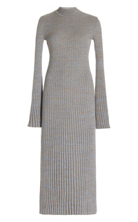 Light Blue Melange / Robe Castor en cachemire - Light Blue Melange
