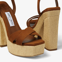 Sandales Gaia 140 en cuir - Tan & Natural