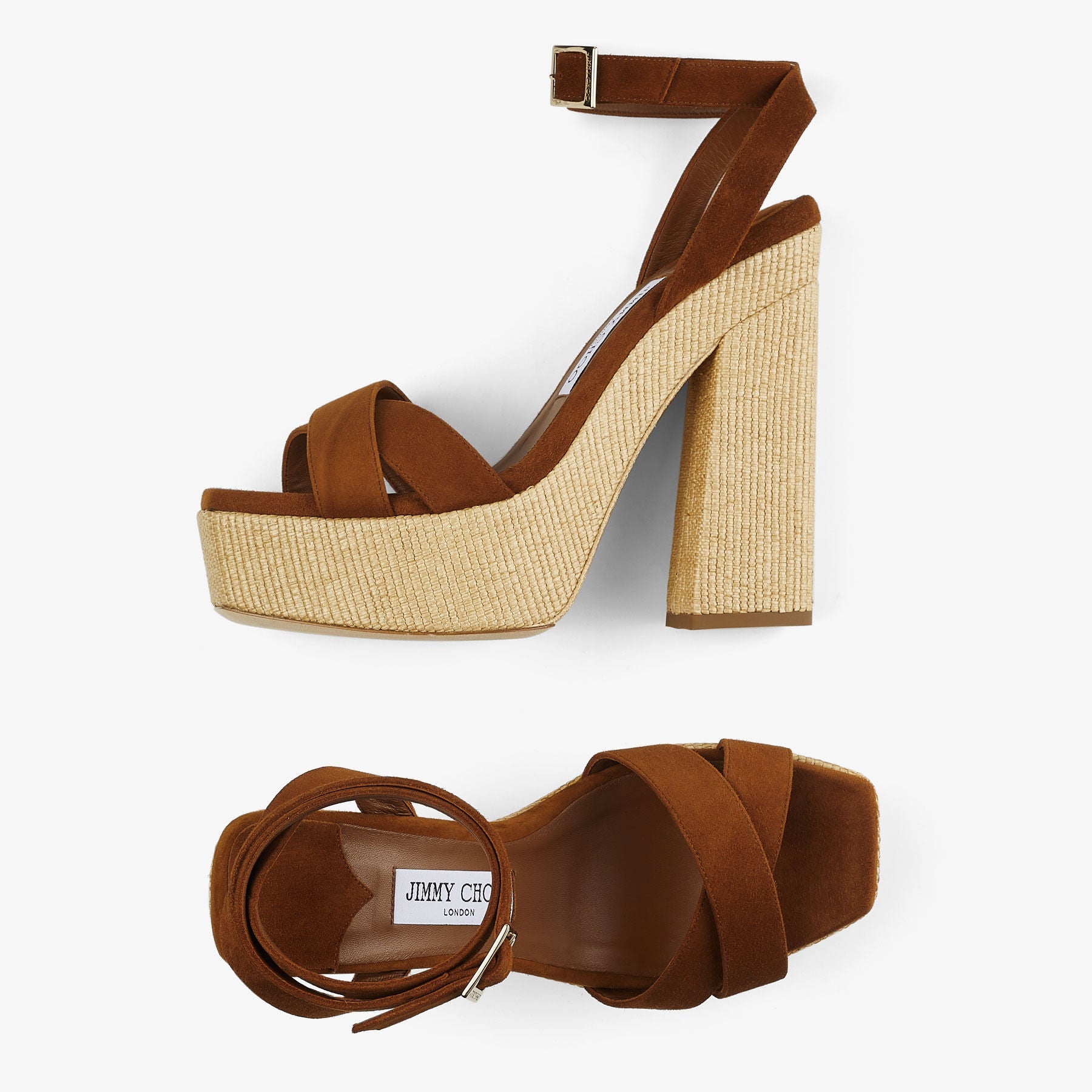 Sandales Gaia 140 en cuir - Tan & Natural