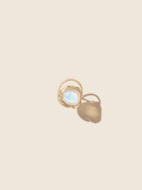Bague Gaia en or jaune avec diamant - Pierre de Lune