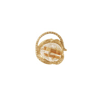 Bague Gaia en or jaune avec diamant - Quartz