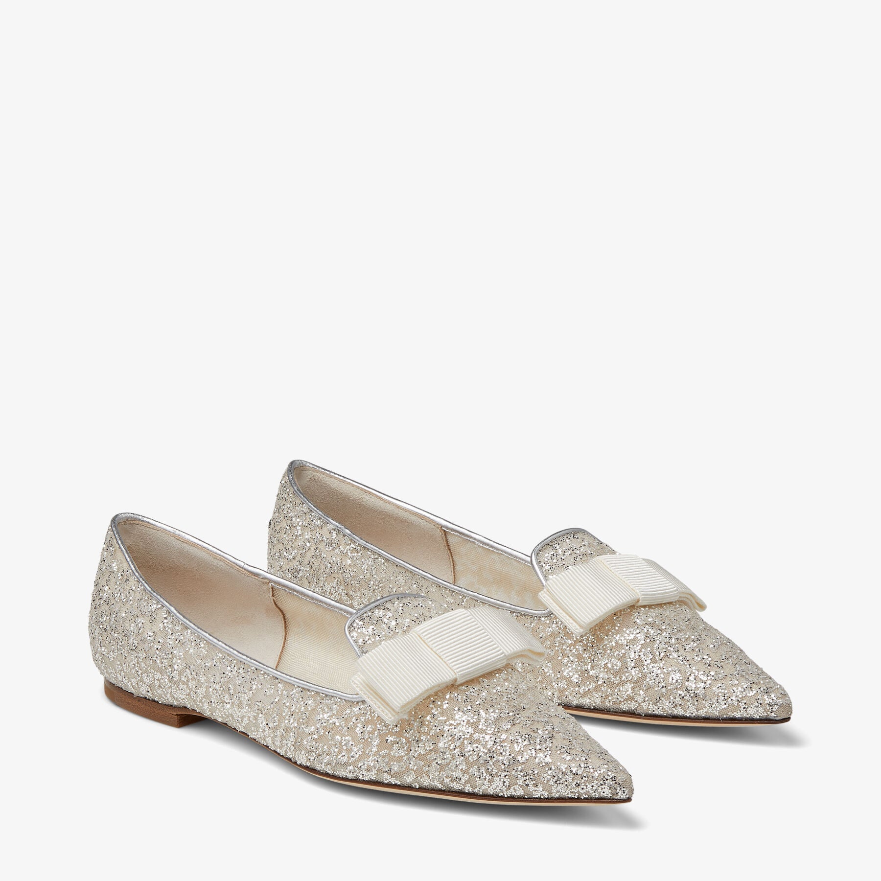 Ballerines Gala en cuir métallisé et tulle - Silver & Pink