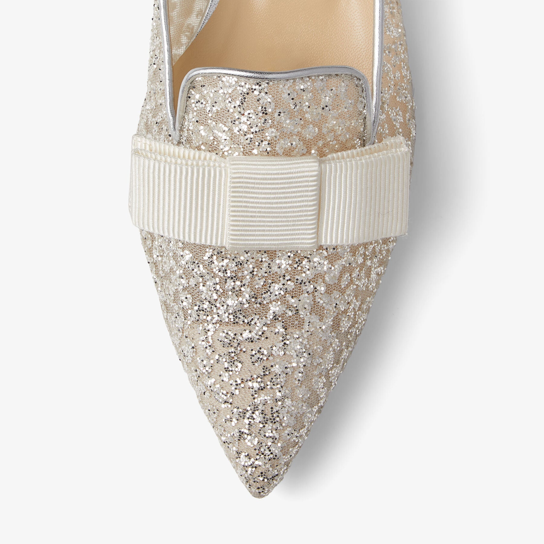 Ballerines Gala en cuir métallisé et tulle - Silver & Pink