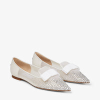 Ballerines plates Gala - White & Crystal