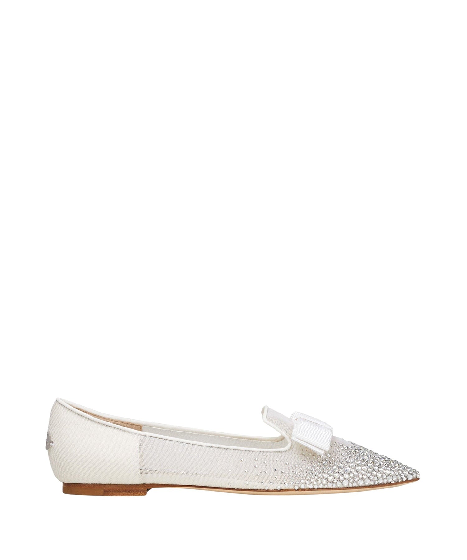 Ballerines plates Gala - White & Crystal