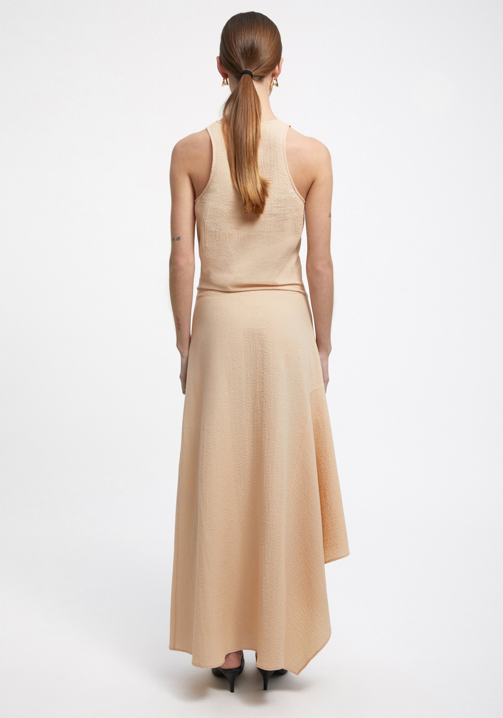 Gale gathered maxi dress - Parchment