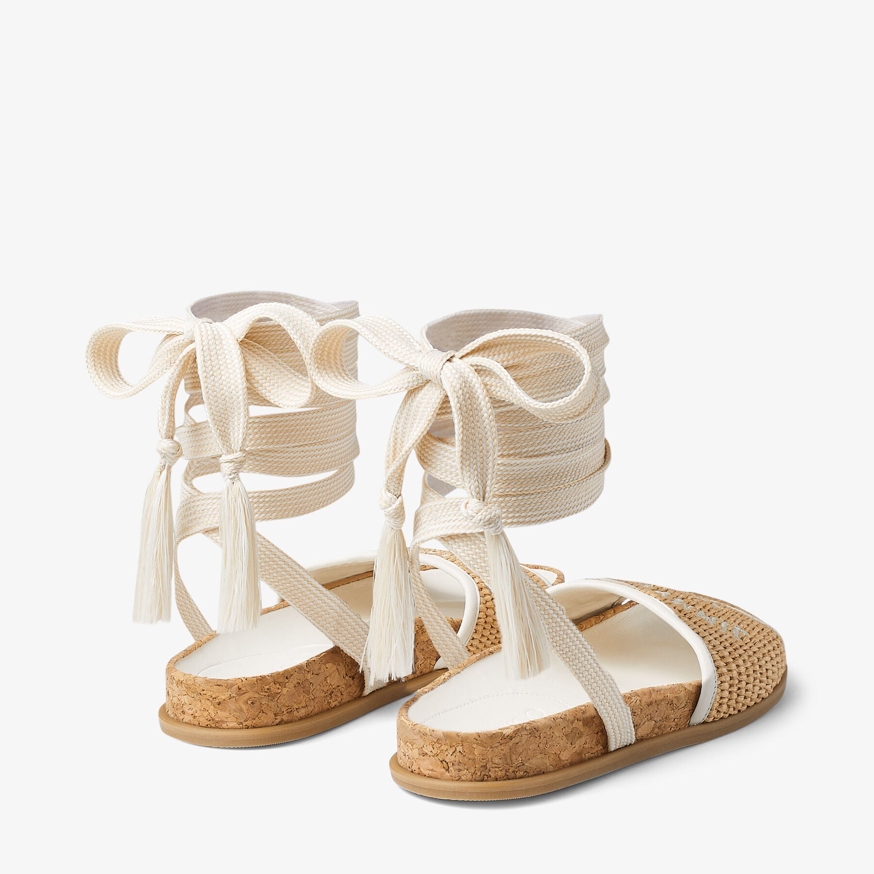 Gal JC embroidered sandals - Natural & Ecru