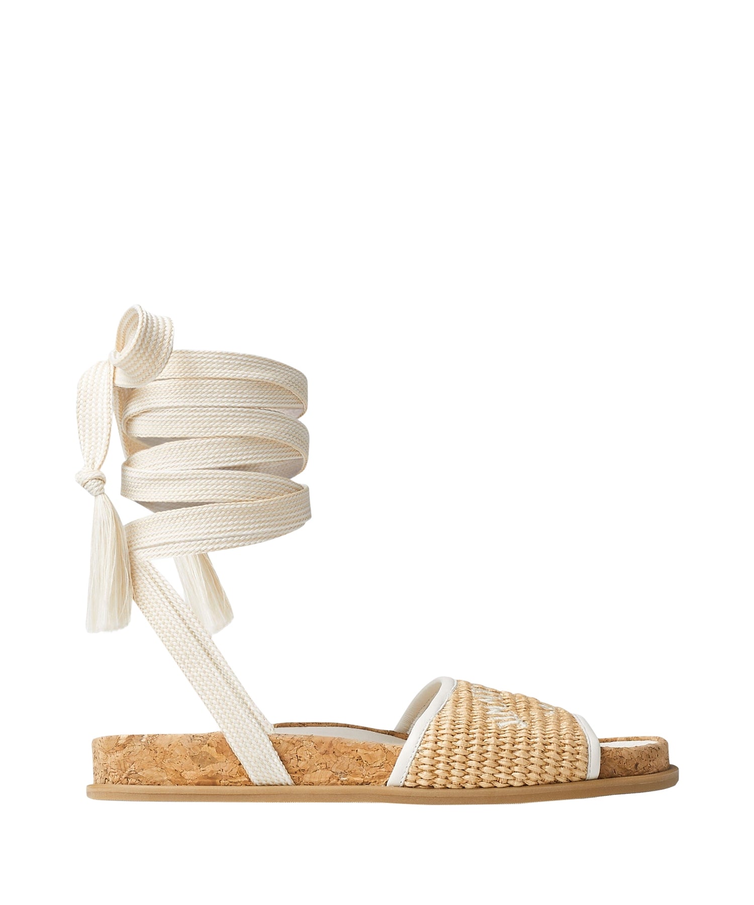 Gal JC embroidered sandals - Natural & Ecru