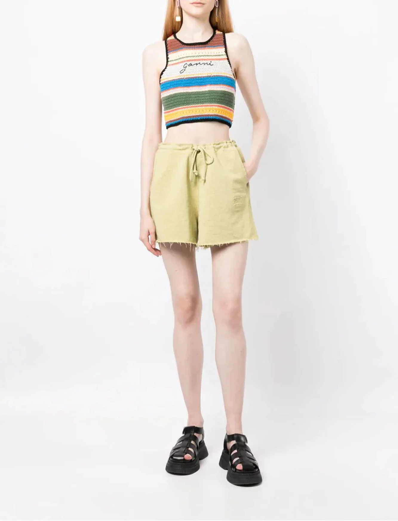 Short à cordon de serrage - Leek Green