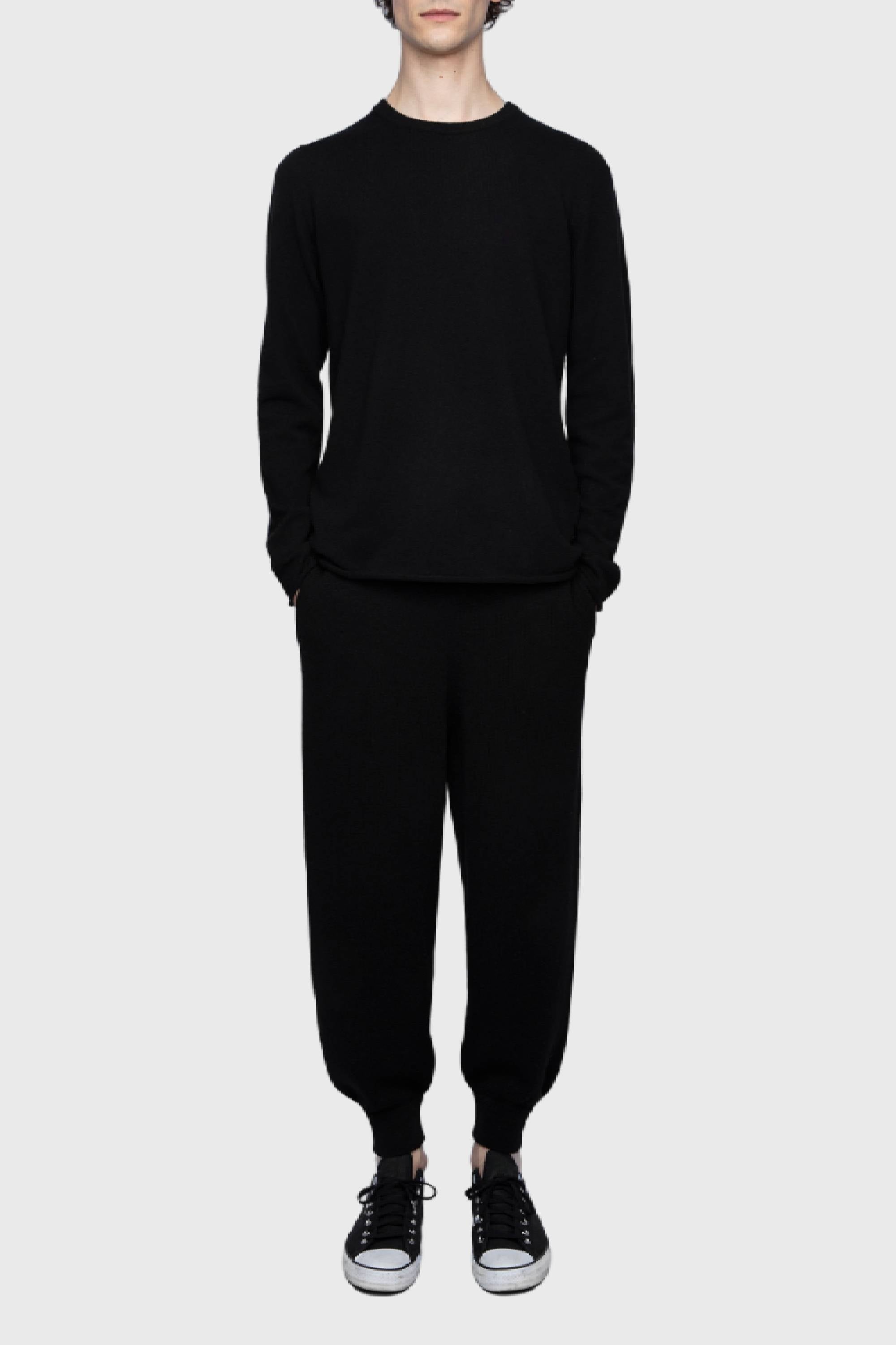 Pantalon de jogging unisexe Gard en cachemire - Noir
