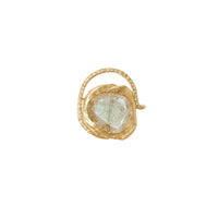 Bague Gaia en or jaune avec diamant - Labradorite