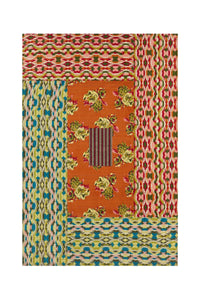 Reversible ‘Dali’ cotton throw – Brown
